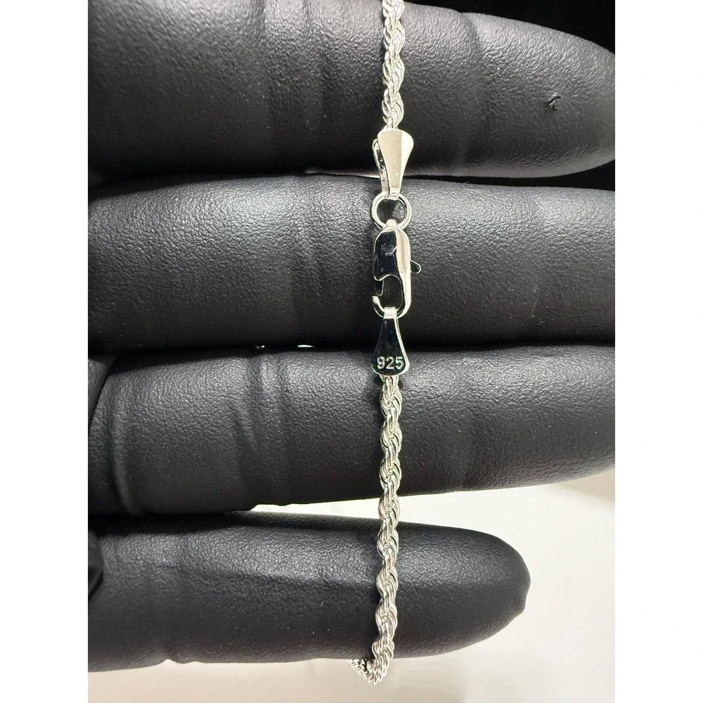rope chain necklace silver filled stamped 26 inch 2.5mm lobster clasp
